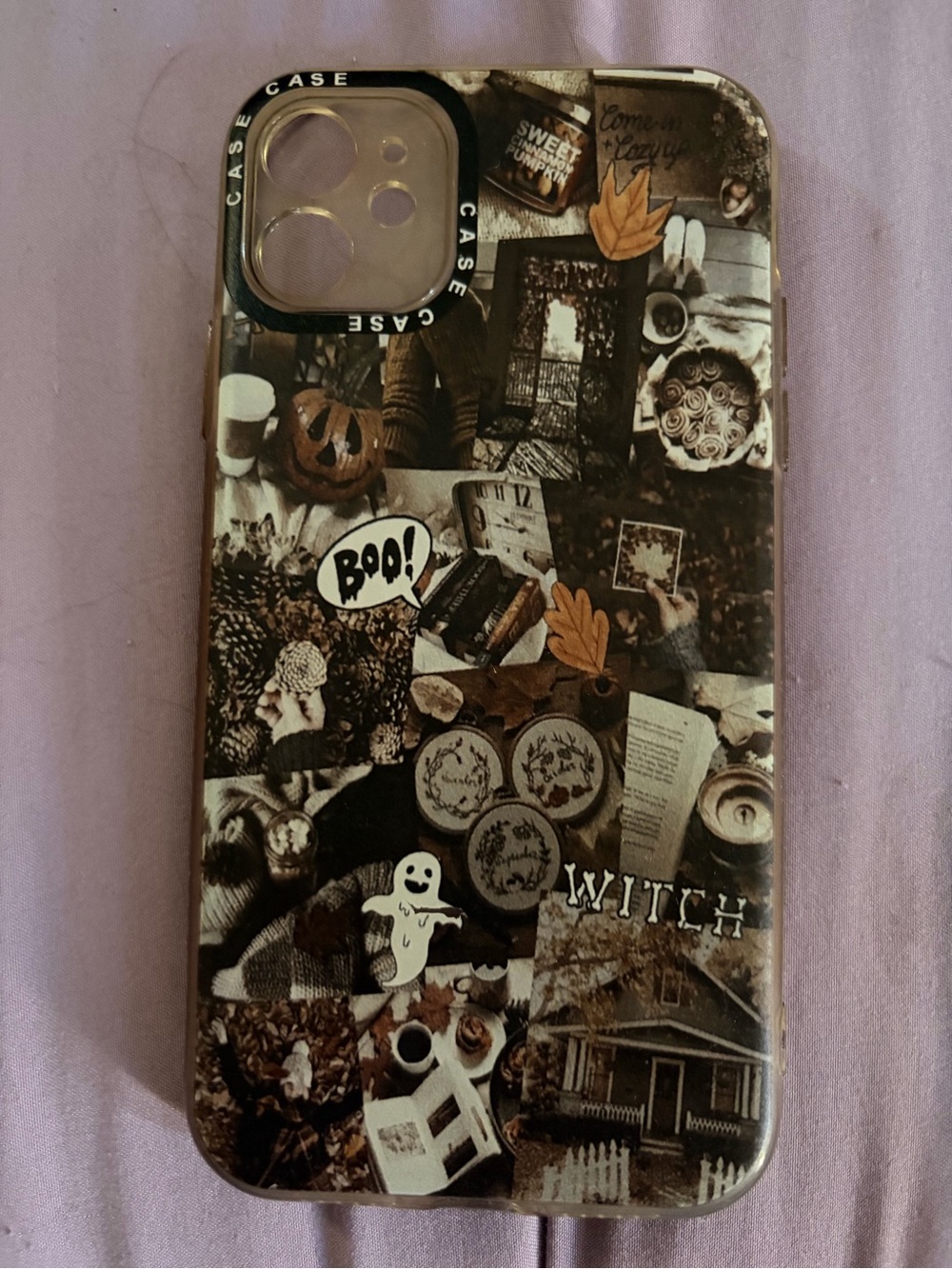 SHEIN Black Halloween iPhone 11 Case Pack with Orange & White Accents - Picture 2 of 11